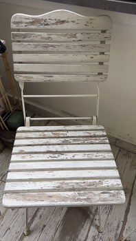 2 Robuste Brocante Bistro Stoelen - 1