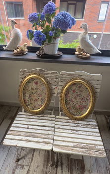 2 Robuste Brocante Bistro Stoelen - 5