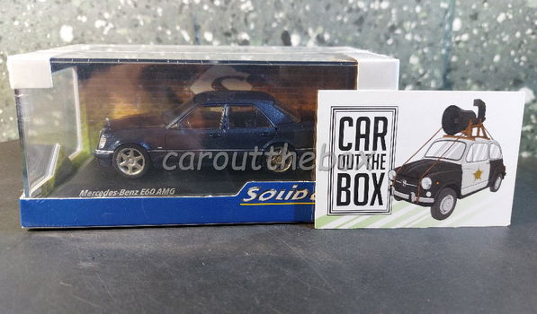 Mercedes-Benz E60 AMG metalliek blauw 1:43 Solido Sol123 - 4