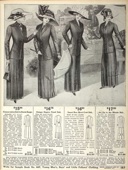 Dames kostuums - Sears catalogus pagina 1911 - overdfruk - 0