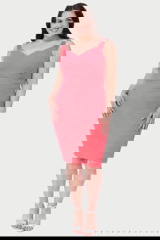korte avondjurk coral maat 48, 50, 52
