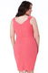 korte avondjurk coral maat 48, 50, 52 - 3 - Thumbnail