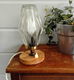 Retro vintage tafellamp - houten voet - mid-century - 1 - Thumbnail