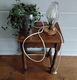 Retro vintage tafellamp - houten voet - mid-century - 6 - Thumbnail