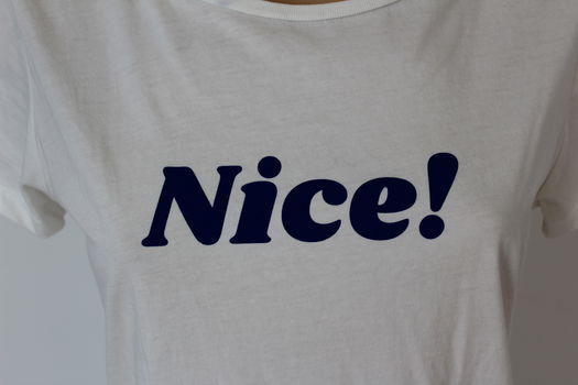 Shirt met tekst Nice! - maat M - 1