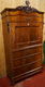 Antiek bureau Biedermeier schrijfkabinet Strak buro mahonie houten klep secretaire - 1 - Thumbnail
