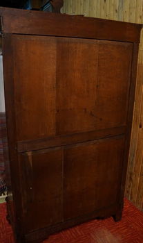 Antiek bureau Biedermeier schrijfkabinet Strak buro mahonie houten klep secretaire - 4