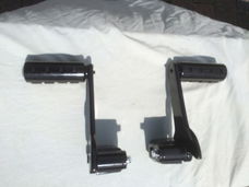 Harley type FLT, KURYAKYN inklapbare passagiersvoetsteunen KU 7926, voor FLT 93 tot 2007, zwart