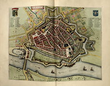 Kaart van Arnherm - 1652 - overdruk