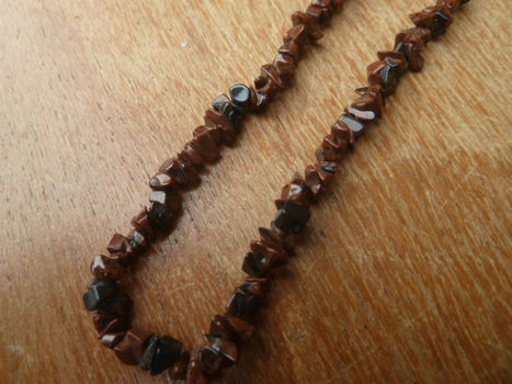 Halsketting mahonie obsidiaan - 1