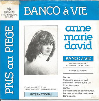 Anne Marie David – Banco A Vie (1983) - 0