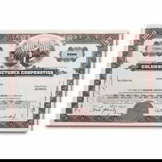 Columbia Pictures - cert. van 100 aandelen - 1985 - overdruk