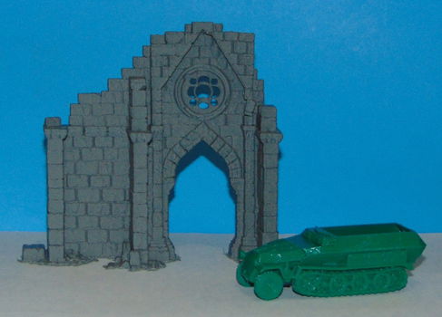 Ruïne 3 - kerk - 3D-print in diverse schalen - 0