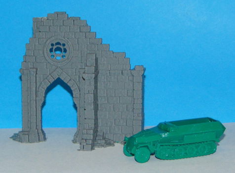 Ruïne 3 - kerk - 3D-print in diverse schalen - 1