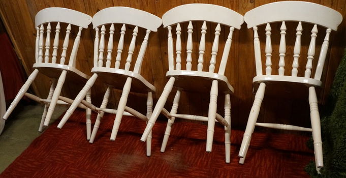 4 Windsor Kamerstoelen Eethoek Stoelen Keukenstoelen Eetkamerstoelen - 1
