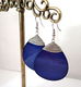 Prachtige blauwe oorbellen van parelmoer - 0 - Thumbnail