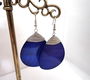 Prachtige blauwe oorbellen van parelmoer - 1 - Thumbnail