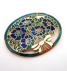 Mooie cloisonnee broche