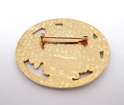 Mooie cloisonnee broche - 3