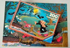 Vintage legpuzzel Smurfen - Gargamel - de tovenaar - Ravensburger