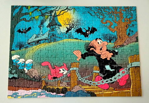 Vintage legpuzzel Smurfen - Gargamel - de tovenaar - Ravensburger - 3