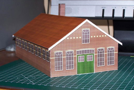 Kantoor en magazijn in 1:50 - papieren bouwplaat - 0