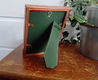 Vintage houten fotolijstje met groene achterzijde - 1 - Thumbnail