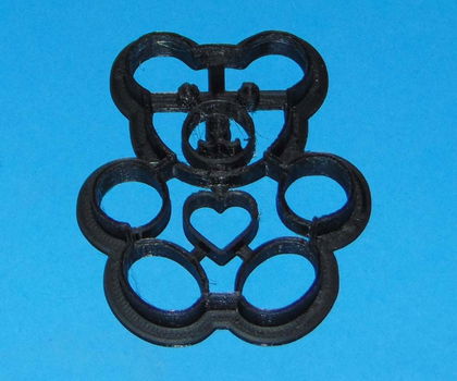 Uitsteekvorm voor teddybeer koekjes - 3D-print - 0