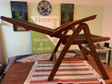 2X Houten relax tuinstoel - 3