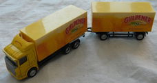 Modelvrachtwagen, Schaal 1:87, Scania Truck Met Trailer, Promotie Gulpener, Gulpener Bier.(Nr.1)