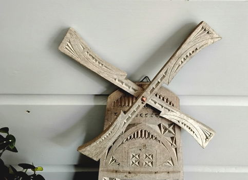 Houten molen met ophanghaakje - 2