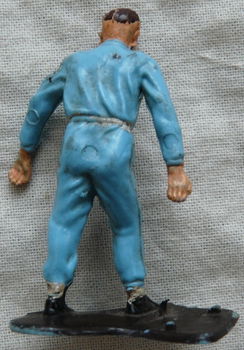 Figure / Figuur, PVC, Mechanic - Crew Pit Stop, Schaal 1:35, Scalextric, Hong Kong, 1970s.(Nr.1) - 1