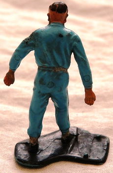 Figure / Figuur, PVC, Mechanic - Crew Pit Stop, Schaal 1:35, Scalextric, Hong Kong, 1970s.(Nr.1) - 4