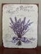 decoratie bord lavendel , metaal - 1 - Thumbnail