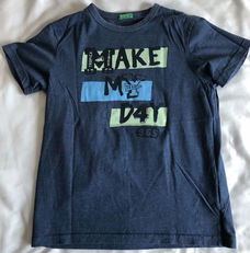 Blauw t-shirt maat 140