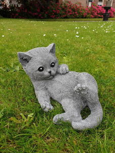 tuinbeeld, poes , kat , kado,aanbieding