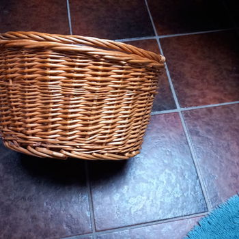 Rieten Kinderfietsmandje om aan de fiets te hangen, - 0
