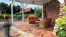 flagstones roze / rood kwartsiet
