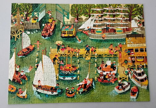 Vintage funny legpuzzel - Yachthaven - Ali Mitgutsch - Ravensburger - 3