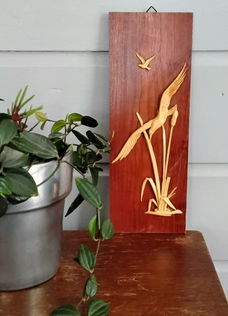Vintage retro wanddecoratie (met mankement!) - jaren 60 / 70