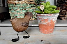 Vogeltje van metaal - old-look