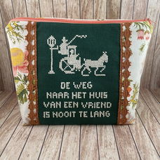 projectbag etui toilettas retro stof & vintage borduurwerk