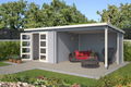 Blokhut met overkapping Manuel 600x275 Onbehandeld vuren - 3 - Thumbnail