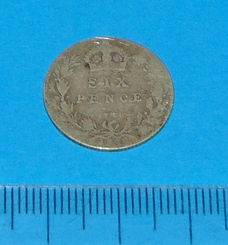 Groot-Brittannië - sixpence 1900 - zilver