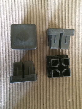 Doppen voor tuinpoort of andere voor vierkant kokerbuis van 40 x 40 - 0