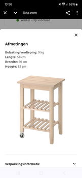 Ikea Bekväm roltafel berken 58x50x85 - 4