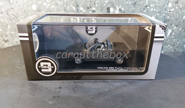 Volvo 480 Turbo cabriolet 1990 grijs 1:43 Triple9 TR040 - 3
