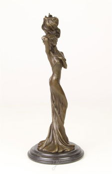 Jugendstil , kandelaar brons - 4