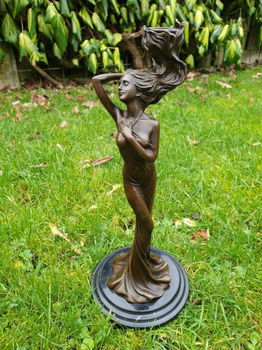 Jugendstil , kandelaar brons - 6