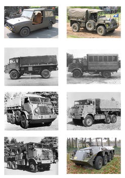 8 DAF militaire voertuig kaarten - 0